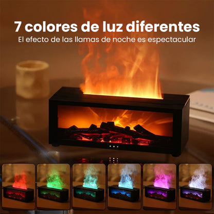 Humidificador Estilo Chimenea con Función Aromática.