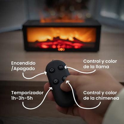 Humidificador Estilo Chimenea con Función Aromática.